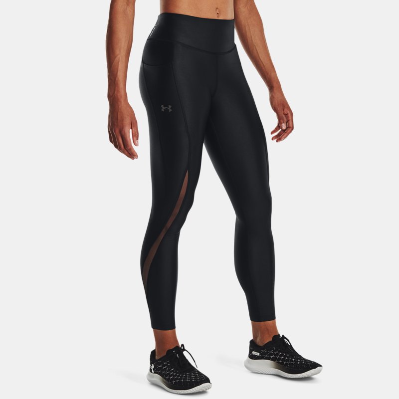 Women's  Under Armour  Fly-Fast Elite Iso-Chill Ankle Tights Black / Black / Reflective XL